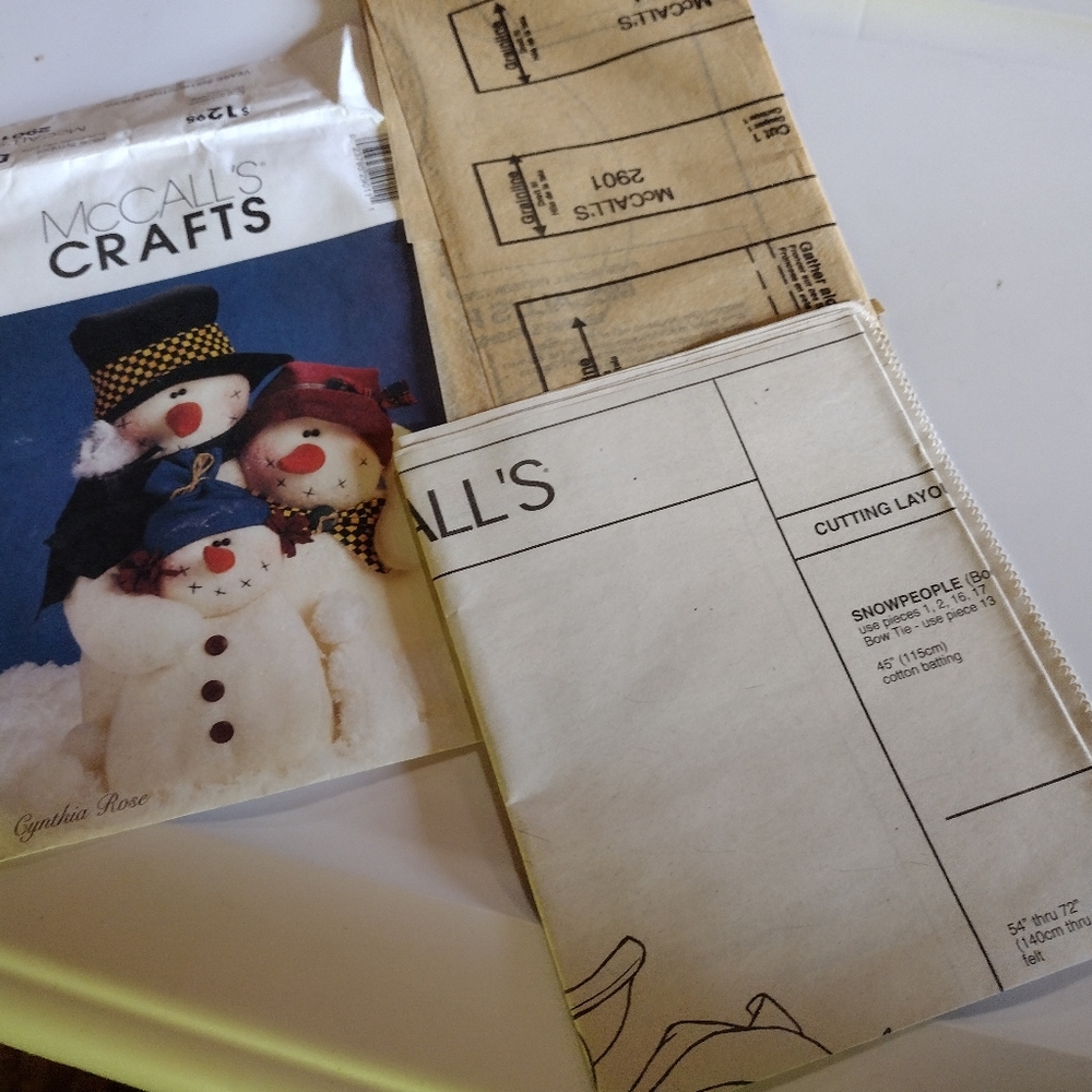 Snowman sewing pattern - Picture 3 of 3